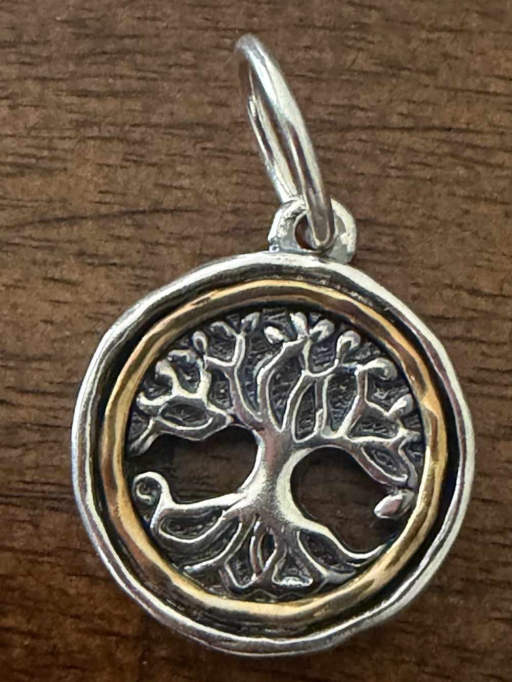 Grace & Heart G&H SMALL TREE LIFE Jewelry Charm 3/4” .925 SS Brass P2018 Pendant